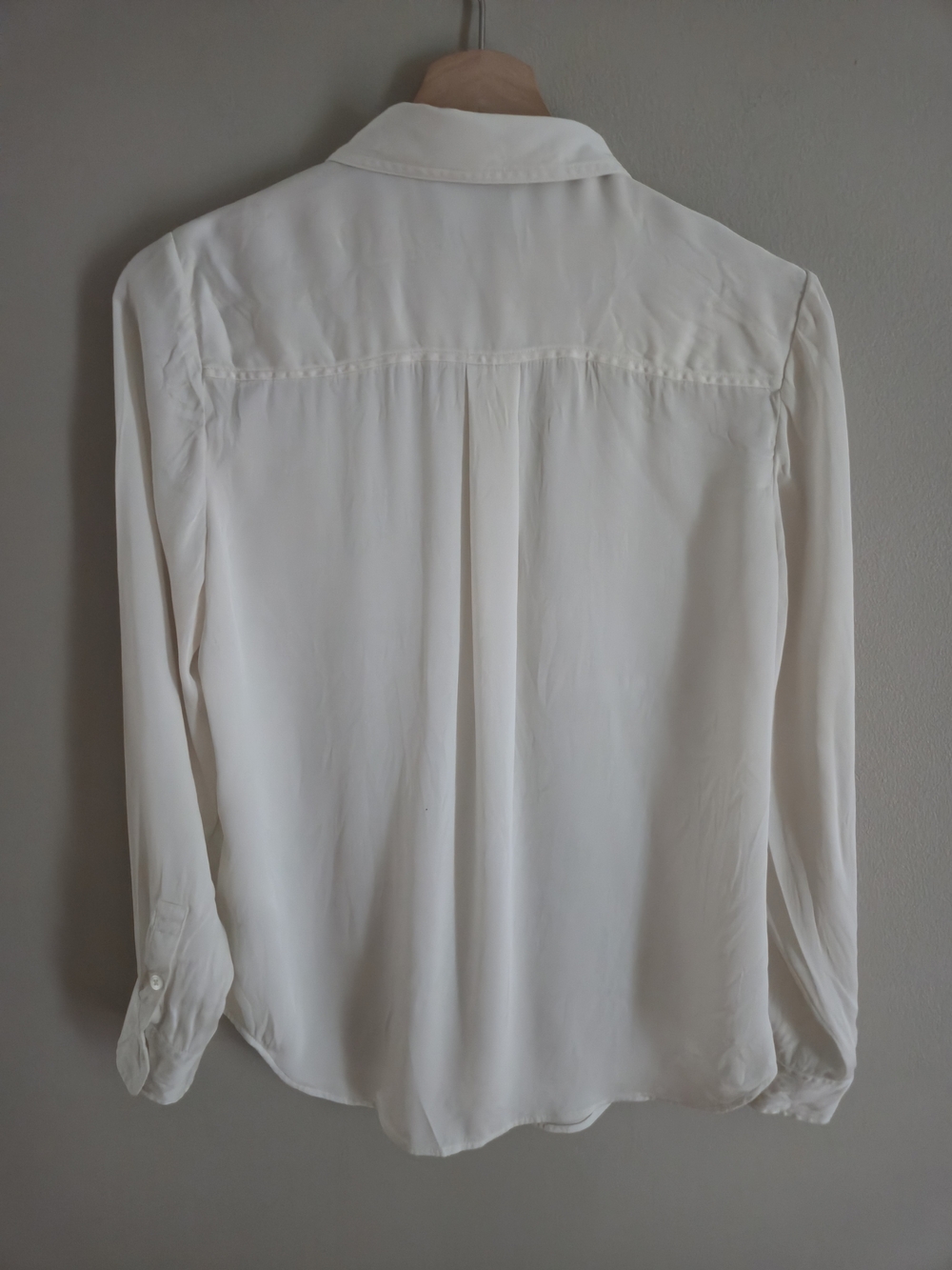 Quince Washable Stretch Silk BlouseIvory Ivory Size Small EUC - Picture 8 of 13